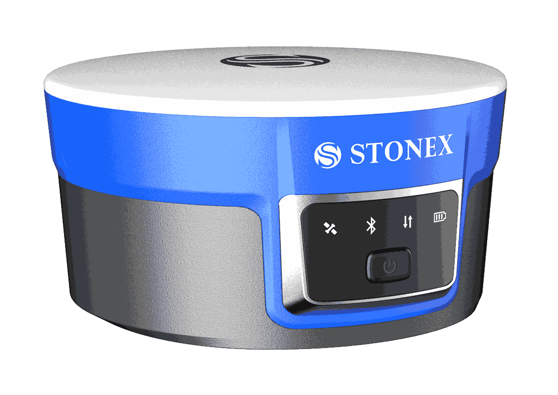 S999, equipped with 1408 multi-constellation channels, guarantees precise and reliable positioning by supporting all GNSS signals, including GPS, GLONASS, Galileo, QZSS, IRNSS, and BeiDou. It features an integrated 4G modem and a 1-Watt UHF radio operating in the 410-470 MHz and 902.4-928 MHz frequency ranges, ensuring constant connectivity and an extended working range.
The advanced IMU technology enables tilted measurements of up to 60° with rapid initialization, enhancing field productivity by as much as 40%. The S999 receiver is also equipped with two cameras: one for stakeout and one for photogrammetric applications, expanding the system’s usage possibilities.
The front camera simplifies point staking by clearly showing the surrounding area, helping you accurately identify the point of interest. As you get closer, it automatically switches to the lower camera for precise framing, ensuring reliable measurements. Cube-a’s interface uses visual aids to guide surveyors to the exact staking location. A graphical display indicates both the direction and distance to the point, adjusting as the operator approaches.
The system allows you to record a video of the area you want to measure. The program extracts several photos that the operator can use toalign the points to be measured. Cube-a then immediately provides the calculated coordinates, which can be easily recorded. Measurements can be taken offline as well.
The acquired video of an area can be exported and uploaded to photogrammetry software (Cube-3D) to generate a three-dimensional model (point cloud and mesh). Alternatively, it can be sent directly from Cube-a to the Stonex VScloud for semi-real-time data processing, resulting in a 3D model (point cloud and mesh). The survey can then be visualized and managed directly on the Android controller within Cube-a (v. 7).