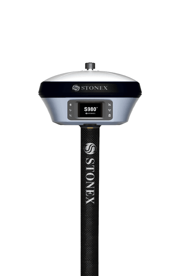 The Stonex S980 is a high-performance professional GNSS receiver, designed for high-precision surveying work, and widely used in infrastructure projects, surveying, and civil engineering.
Key Features: Supports all satellite systems: Tracks GPS, GLONASS, Galileo, and BeiDou satellites simultaneously, ensuring excellent accuracy even in challenging environments.
High precision (centimeter-level): Provides positioning accuracy up to the centimeter level, making it ideal for engineering surveys and projects requiring high precision.
Integrated connectivity: Equipped with multiple connectivity options including Bluetooth, Wi-Fi, and 4G LTE, allowing for easy data transfer and remote control.
Rugged and durable design: Water and dust resistant with an IP67 rating, capable of withstanding harsh working conditions on project sites.
Long-lasting battery: Can be used all day without the need for recharging.